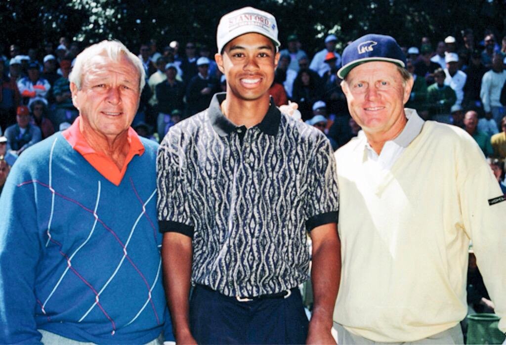 Arnold Palmer, Jack Nicklaus, and Tiger Woods